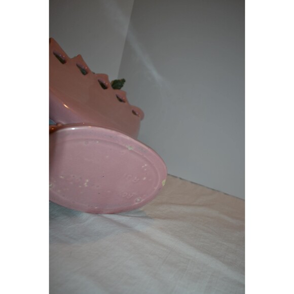 Vintage Vase Peacock Extra Large Royal Haeger 50s Pink Blue Foyer - Picture 6 of 7